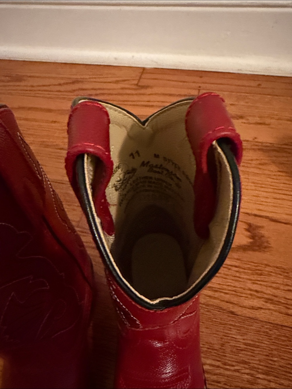 Red Western Cowboy Boots - Classic Stitch Detail Kids sz 11 - Picture 9 of 9